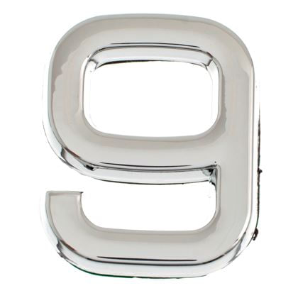 Número 9 para Apartamento ABS 39mm Prata Bemfixa